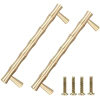 2pcs perilla de la manija del gabinete antiguo en forma de bambú armario de cocina armario cajón tiradores de la puerta.